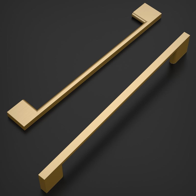 Amerdeco 10 Pack Champagne Bronze Cabinet Pulls 6.25 Inch(160MM) Hole Centers Kitchen Cabinet Handles Cabinet Hardware Kitchen Handles for Cabinets Cupboard Handles Drawer Pulls ZH0060 - Image 2